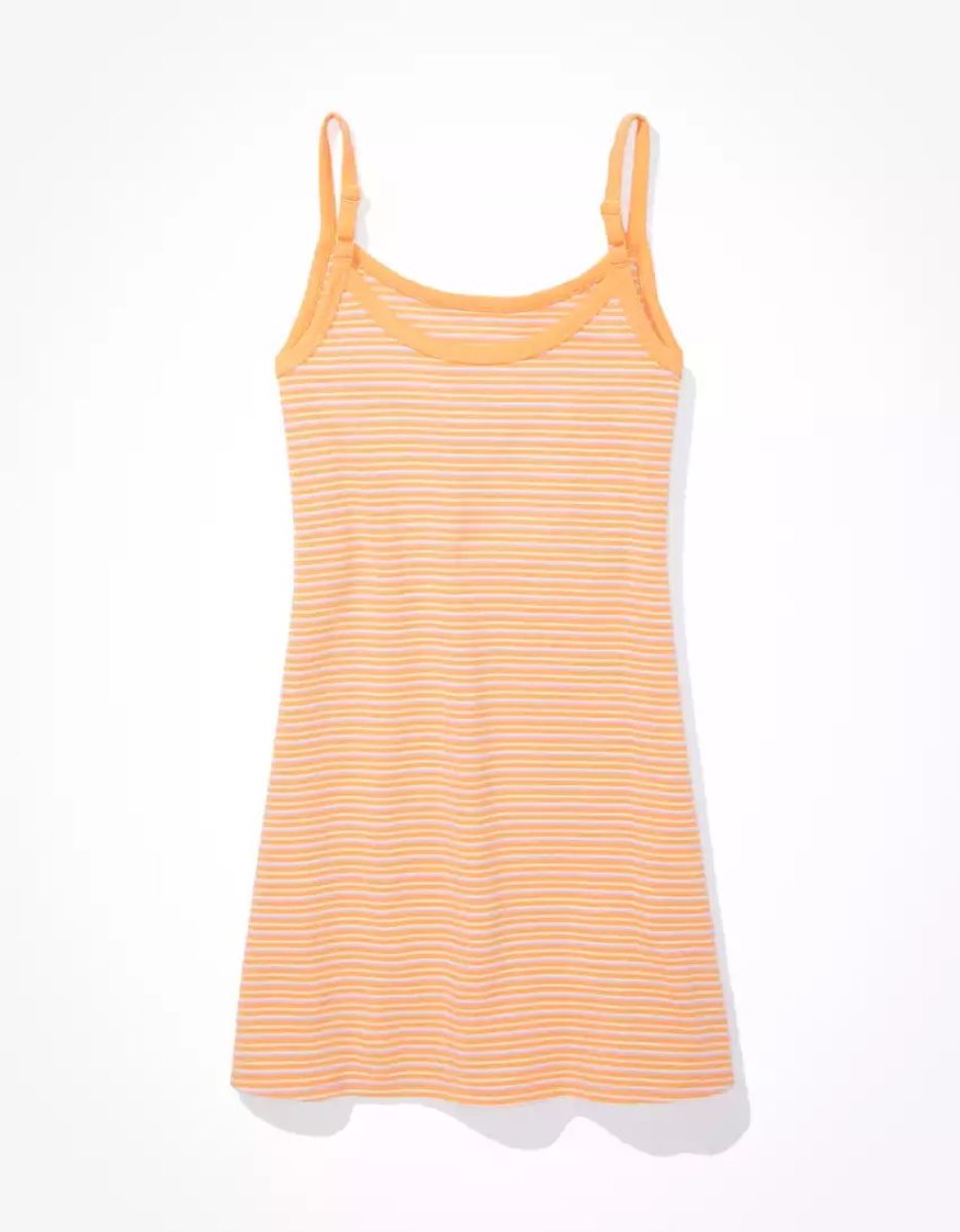 Mini Robe American Eagle AE Rayé Knit Cami Orange Femme | BPE-69538023